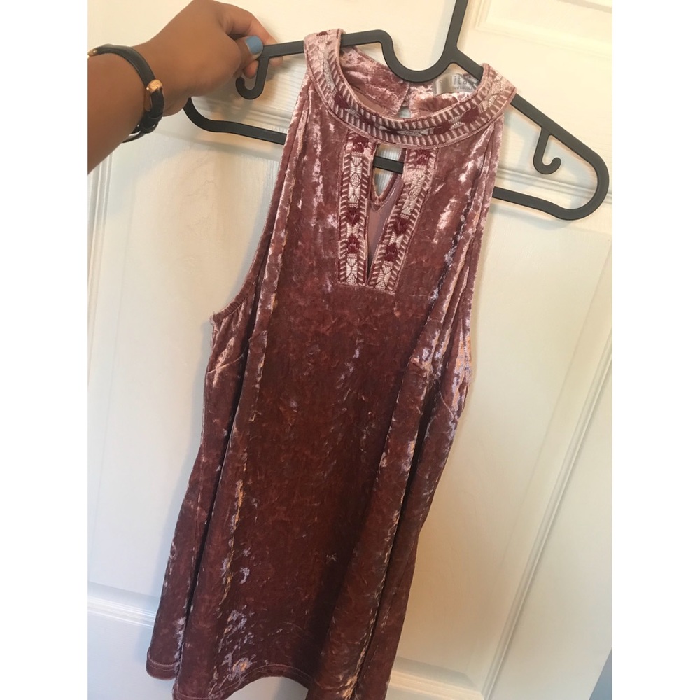 Crushed velvet top